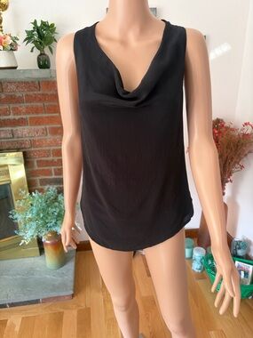 MM Couture Black Cowl Neck Sleeveless Camisole